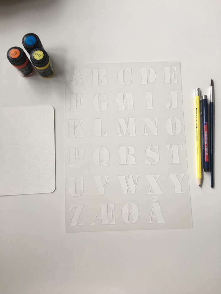 Lettering Anleitung für eine Illustration im Buchstaben: Die Materialien