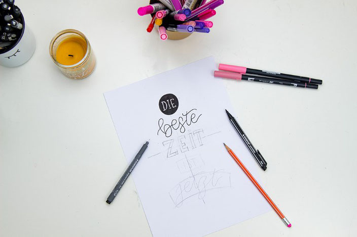Letteringsprüche gestalten: Eine einfache Anleitung zum selber ausprobieren