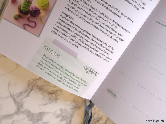 Buchvorstellung Mein kreatives Jahr 2019 - Tipp Beispiel