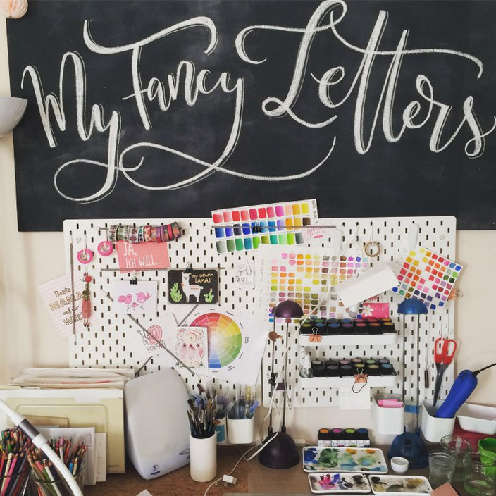 my fancy letters - Schreibtisch Inspiration mit Handlettering