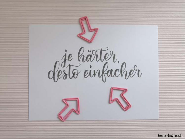 Brushlettering Tipp für Anfänger - benütze den richtigen Stift - je härter desto einfacher
