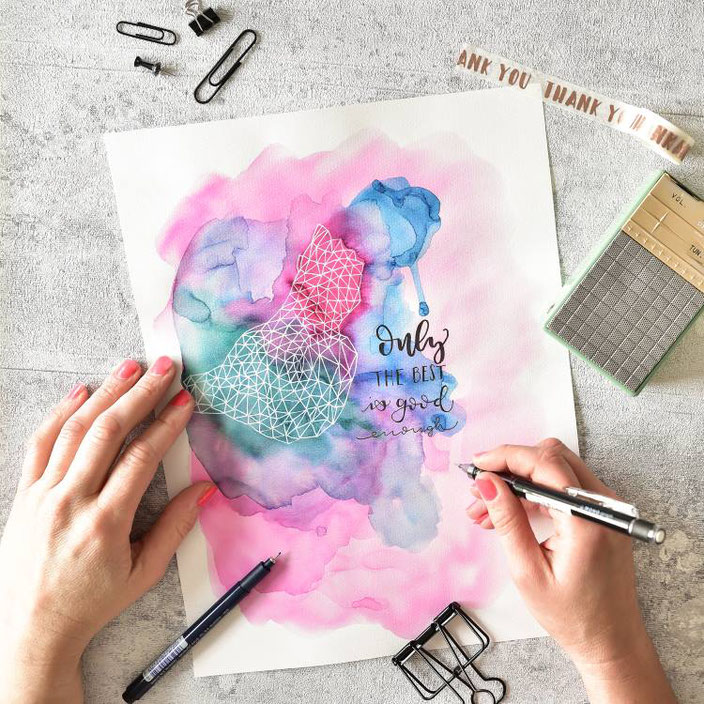 Handlettering: Only the best is good enough. (Lettering von jane_carrot für die Letter Lovers)