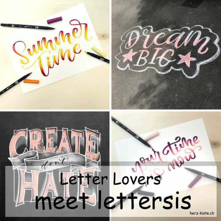 Letter Lovers - lettersis zu Gast im Lettering Interview mit einer Anleitung für ein digitales, einfaches 3D Lettering