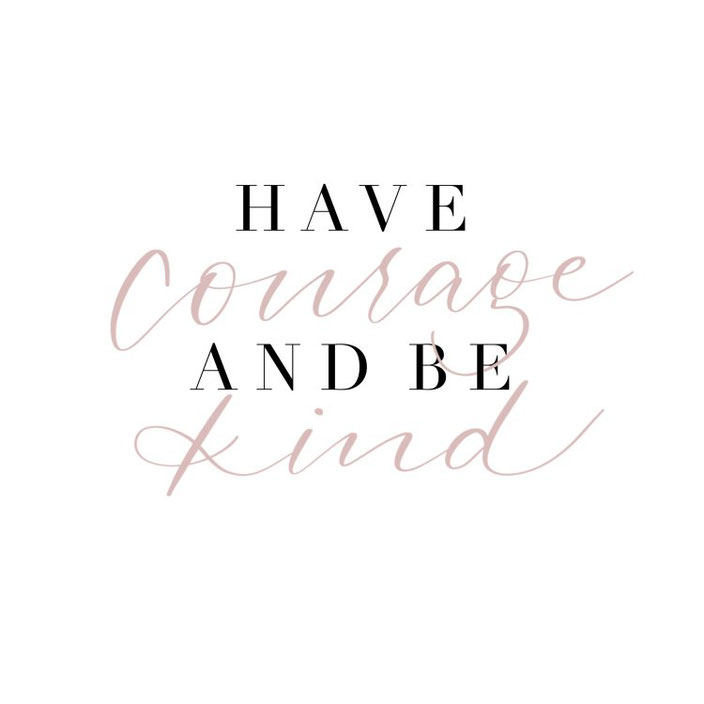 Lettering: Have courage and be kind - Handlettering von fabletters bei den Letter Lovers
