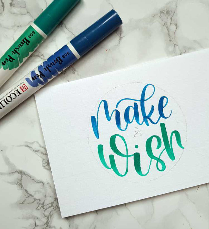 Lettering: make a wish - gestalte so einfach deine eigene Geburtstagskarte