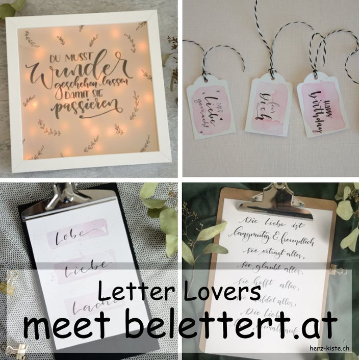 Letter Lovers - belettert.at zu Gast im Lettering Interview mit einer Anleitung für eine DIY Lightbox