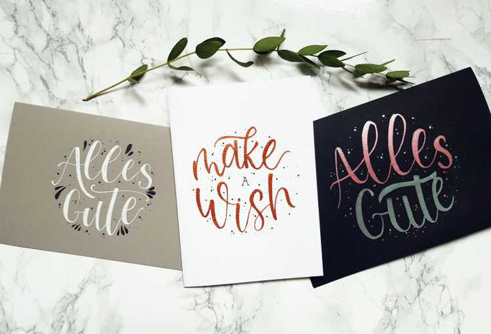DIY Geburtstagskarte mit Lettering - gestalte ganz einfach dank dieser Schritt für Schritt Anleitung eine individuelle Karte zum Geburtstag