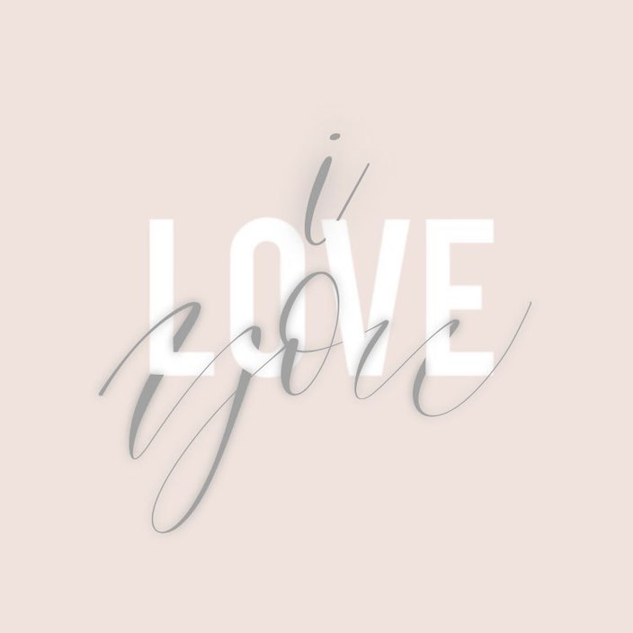 i love you - Lettering von fabletters für die Letter Lovers