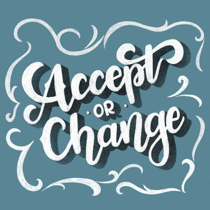 Handlettering mit Schatten: Accept or Change