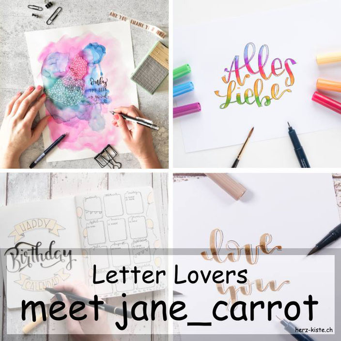 Handlettering: jane_carrot zu Gast bei den Letter Lovers mit einer Anleitung zum Blending mit Brushpens