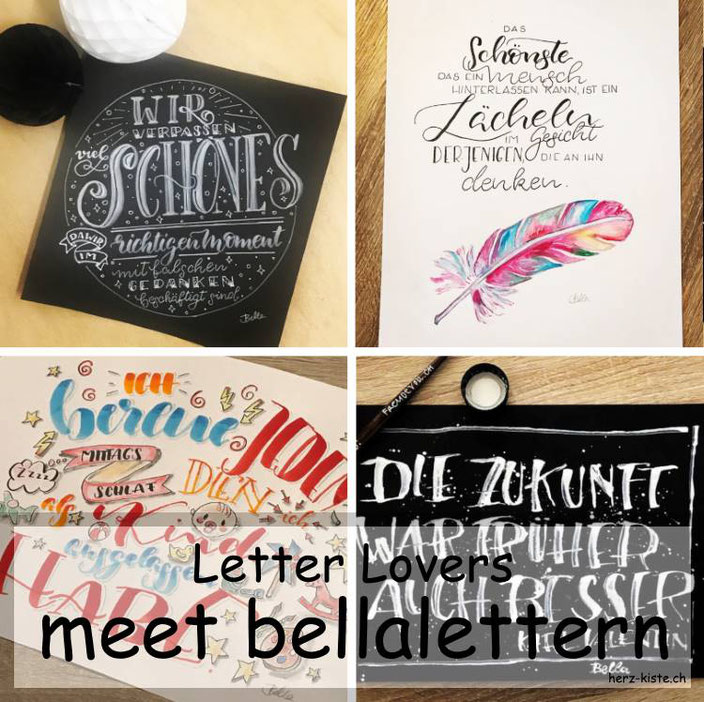 bellalettern zu Gast im Lettering Interview bei den Letter Lovers mit einer Anleitung wie du ganz einfach ein Layout für deinen Handlettering Spruch gestaltest.