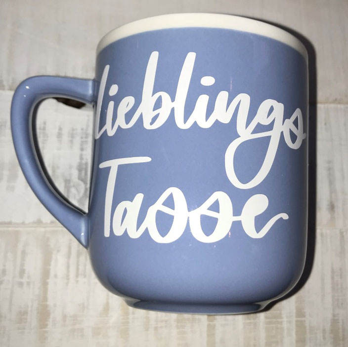 Lieblingstasse - eine Anleitung für ein Lettering mit Vinylfolie für deine individuelle Tasse