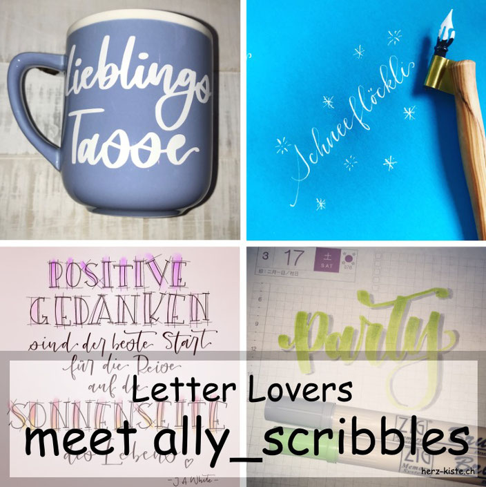 Letter Lovers - ally_scribbles zu Gast im Lettering Interview mit einer Anleitung für ein geplottetes Lettering aus Vinylfolie