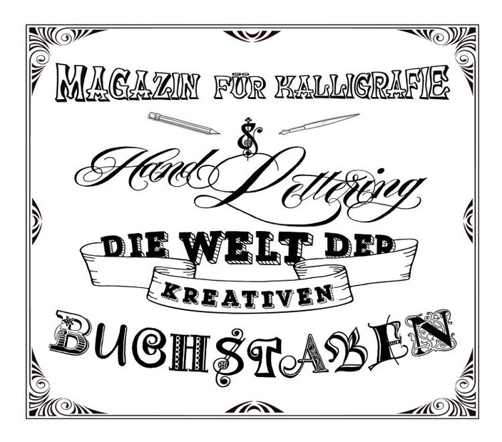 Handlettering: Magazin für Kalligrafie - Die Welt der kreativen Buchstaben. Lettering von wunschbriefe für die Letter Lovers