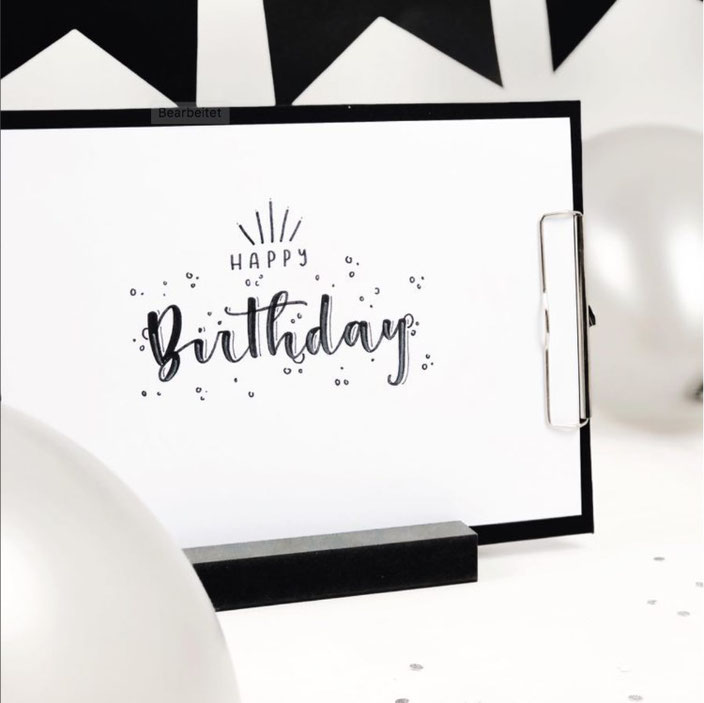 Happy Birthday Lettering - herrletter für die Letter Lovers