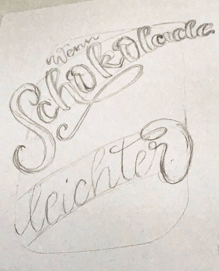 Lettering Anleitung: Wie du ganz einfach ein schönes Layout machst mit deinen Letterings - Schritt 1: Skizze