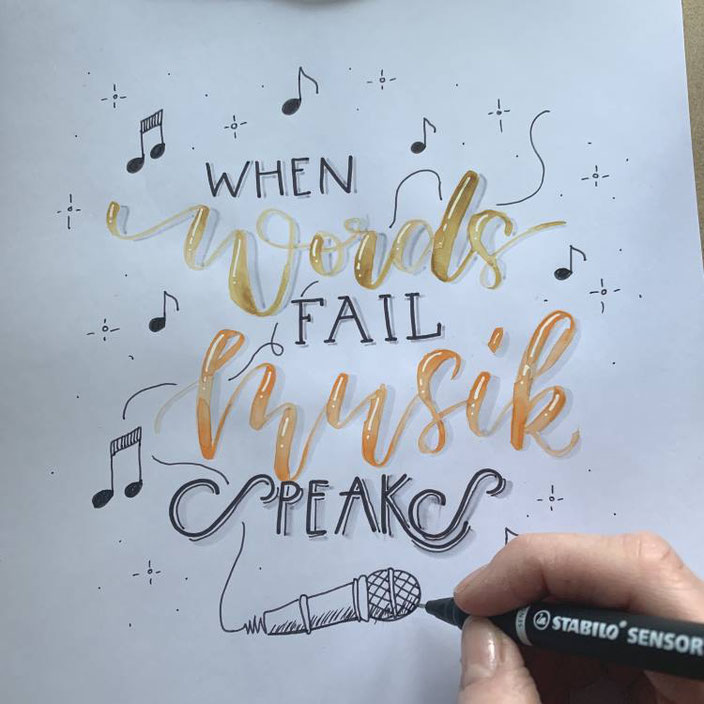 Handlettering: When words fail musik speaks