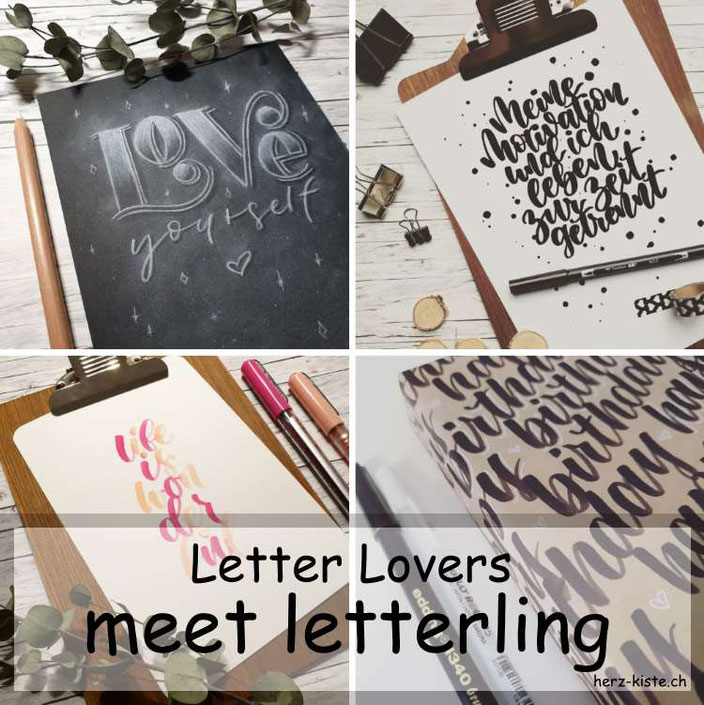 Letter Lovers - letterling zu Gast im Lettering Interview mit einer Anleitung für Kreidelettering auf Papier