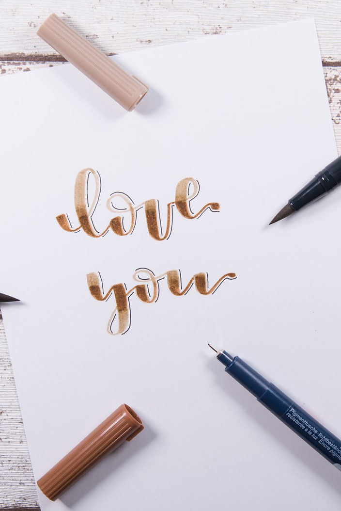 Anleitung: Wie du ganz einfach dein Brushlettering verblenden kannst