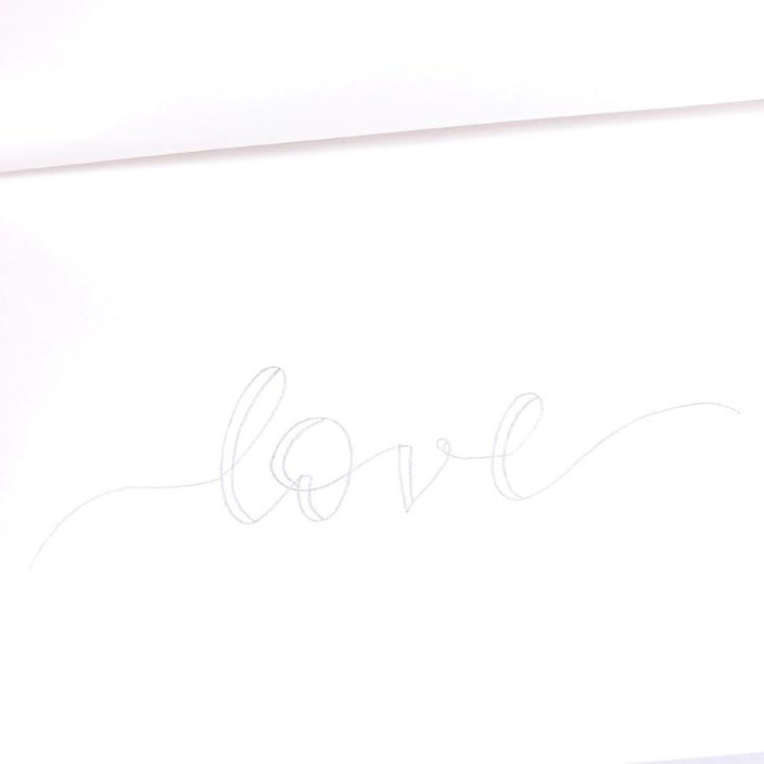 Anleitung für ein Ribbon Lettering - Schritt 2: Faux Calligraphy ergänzen