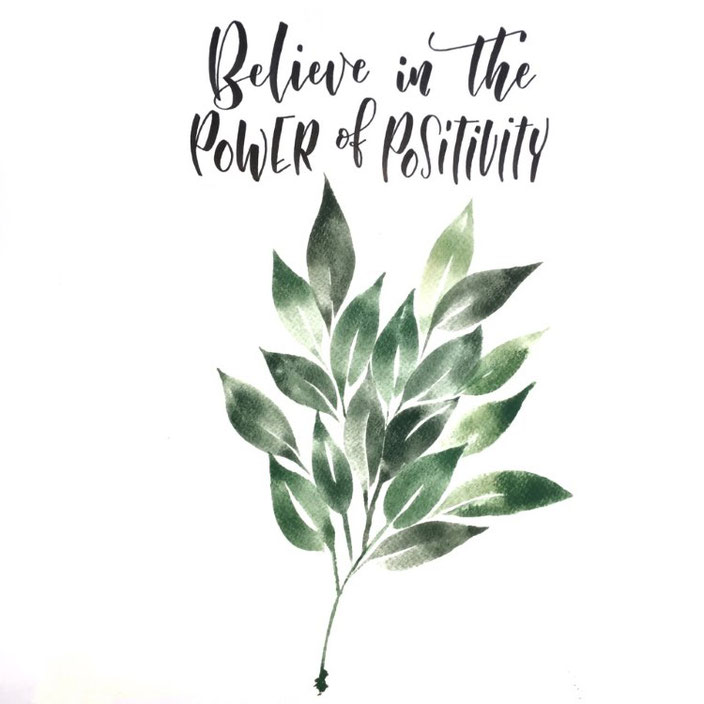 Handlettering: Believe in the Power of Positivity (Lettering von madi_yellow_freak )