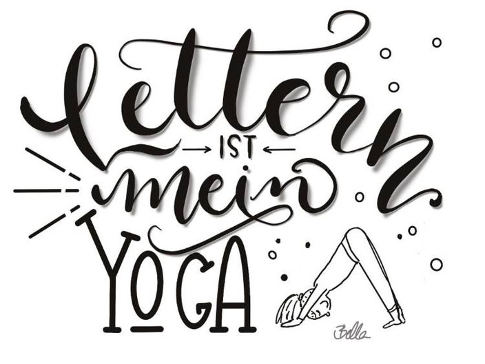 Lettern ist mein Yoga - Handlettering von bellalettern bei den Letter Lovers