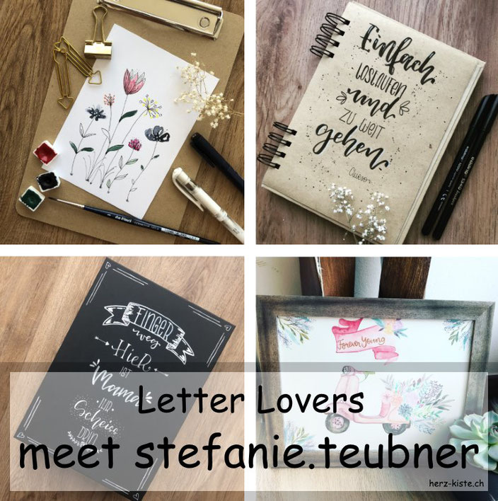 Letter Lovers: stefanie.teubner zu Gast im Lettering Interview mit einer Anleitung für easy Aquarellblumen