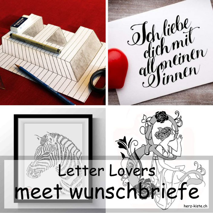 Letter Lovers - wunschbriefe zu Gast im Lettering Interview mit einer Anleitung für optische Illusionen zum lettern