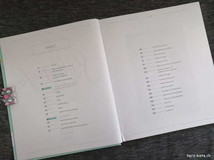 Buchvorstellung - moderne Kalligrafie von A bis Z - der Inhalt des Buches