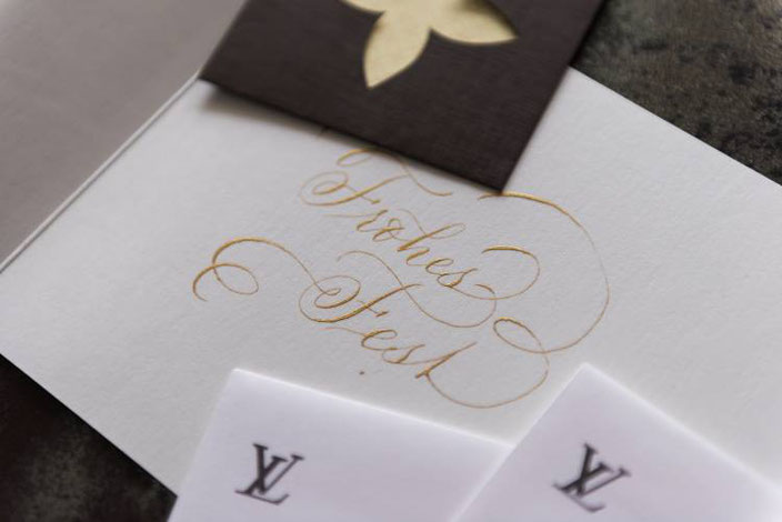 Kalligraphie in Gold - Frohes Fest (Tintenfuchs für die Letter Lovers)