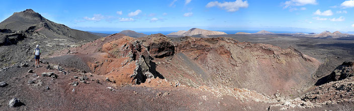 Pico Partido, Lanzarote, Vulkan, Vulkankrater, Vulkanwanderung
