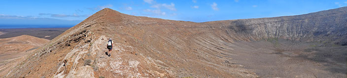 Wanderung Caldera Blanca, Lanzarote, Vulkankrater