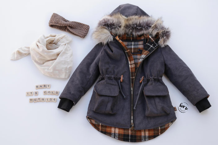 Parka aus Cord & Flannel, Jacke