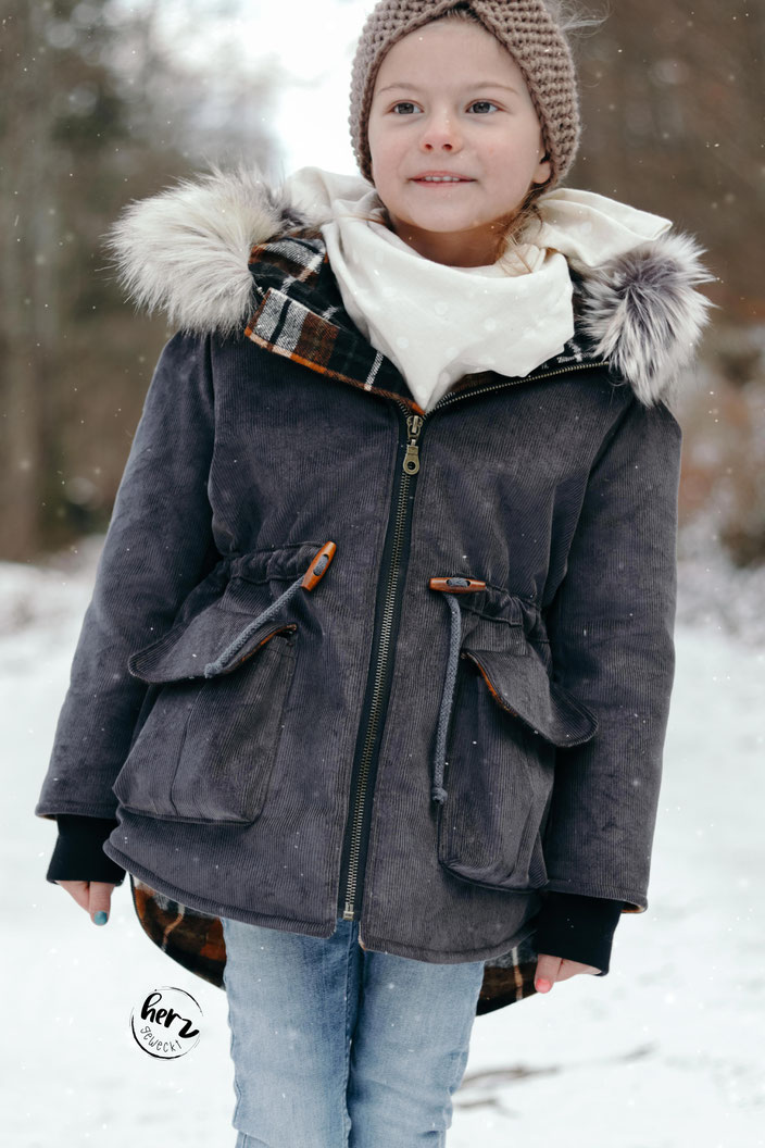 Parka aus Cord & Flannel, Jacke