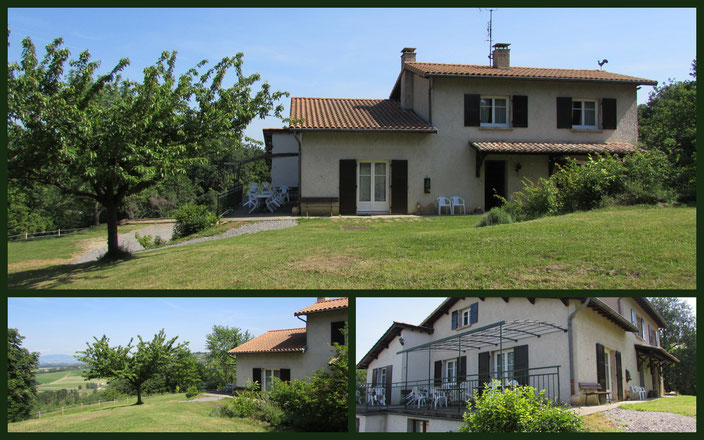 Photo de l'extérieur de notre gîte de groupe proche de Lyon