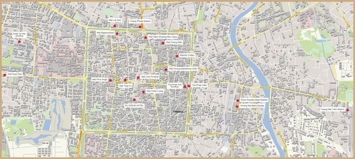 Chiang Mai, Old Town Chiang Mai, Chiang Mai Map