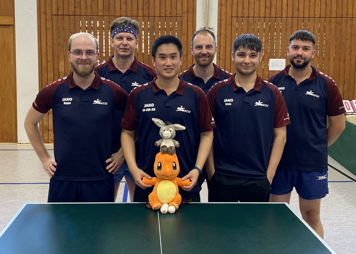 Die 1. TT-Herren des ATSC nach dem Aufstieg in der vergangenen Saison (v.l.): Hagen Bluhm, Leander Wendt, Hoa Nam Nguyen, Justin Martins de Sousa, Kevin Acker und Max Langewitz.