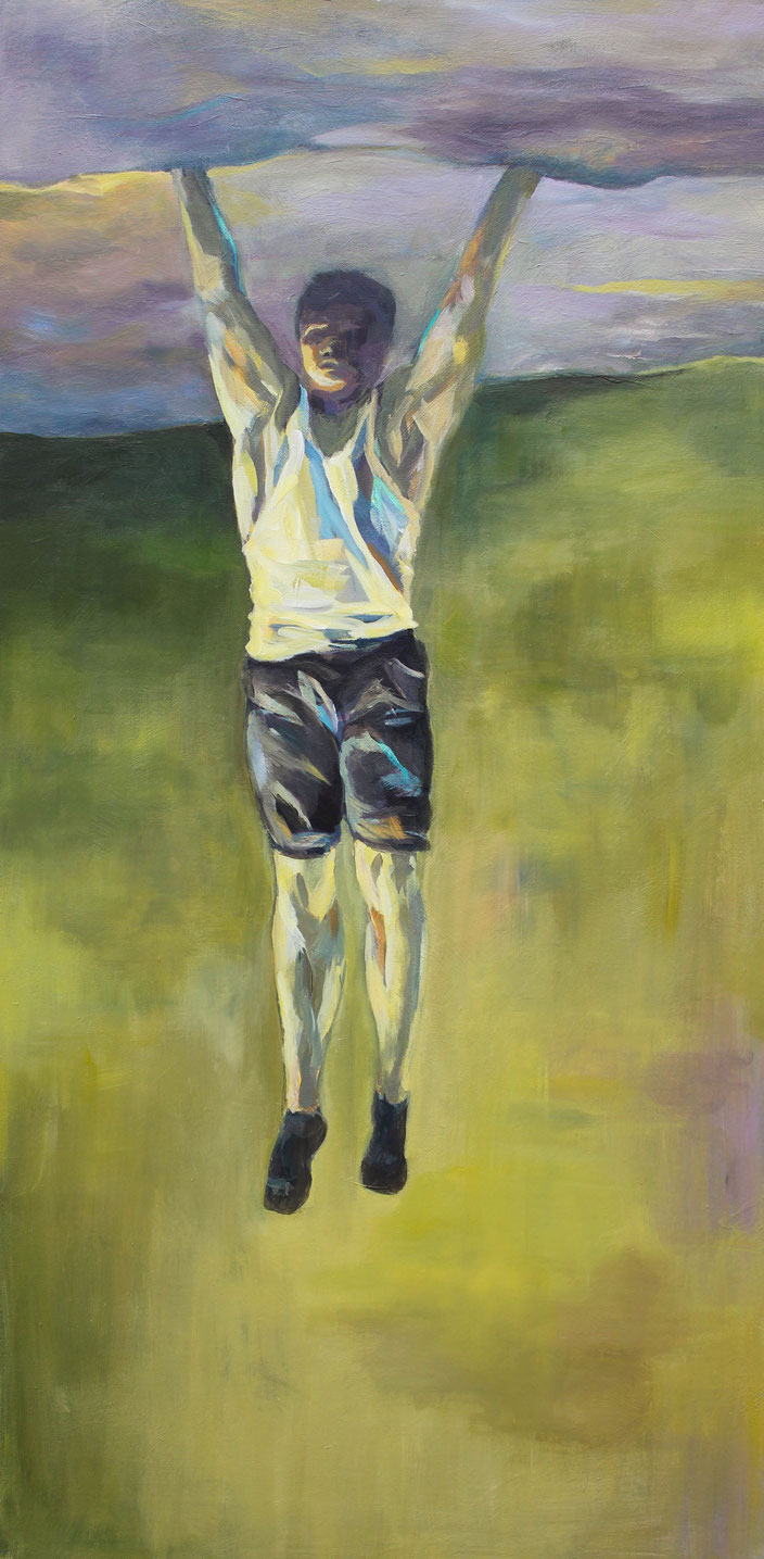 Hang On, Acryl auf Leinwand, 60x120cm