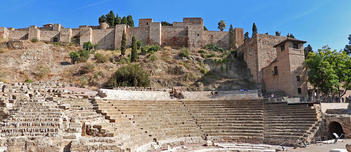 Alcazaba von Malaga und römische Theater