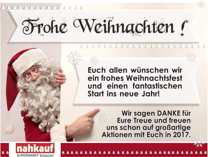 Nahkauf Fulda Supermarkt Schaurich _ Wir wünschen frohe Weihnachten!