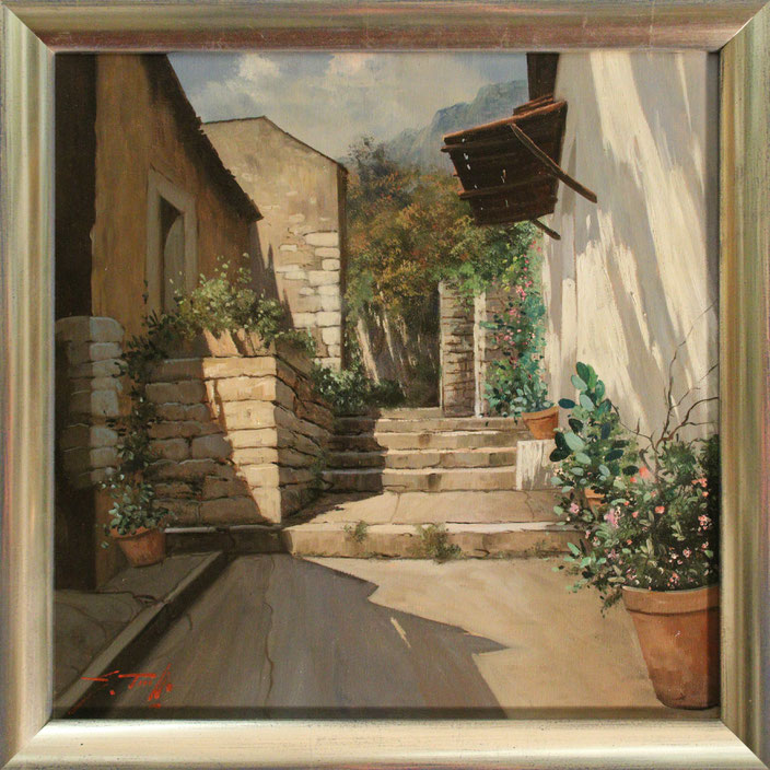 "Süditalienische Gasse", 40 cm x 40 cm