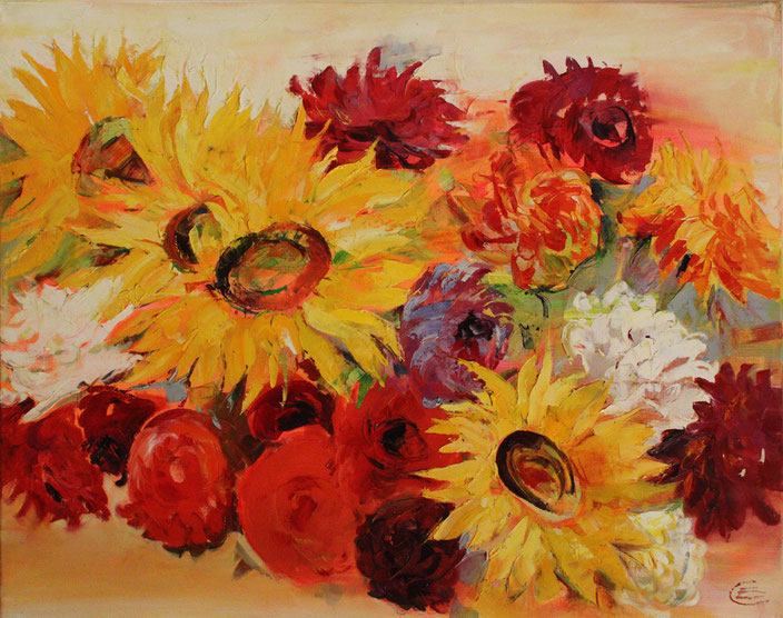 "Sonnenblumen", 100 cm x 80 cm