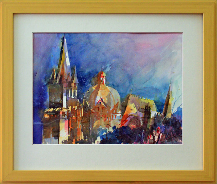 "Aachen - Dom" (Aquarell), 60 cm x 50 cm