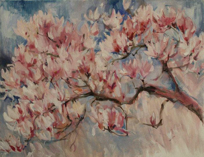 "Magnolien", 100 cm x 80 cm