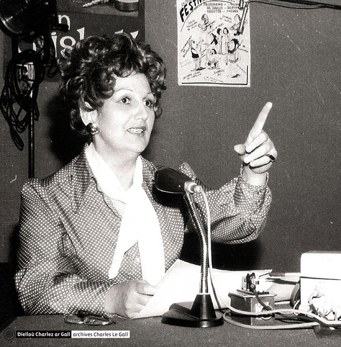 Chanig ar Gall, studio de l'ORTF, 1973 © Dielloù Charlez ar Gall