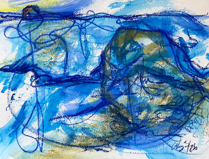 2026 | Hope | 30 x 40 cm | Pastellaquarell/Acryl auf Karton | Claudia Kessler-Simsch