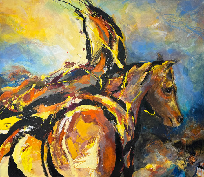 2024 | cavalos de retondos | 140 x 160 cm | Acryl/Lwd. | Claudia Kessler-Simsch