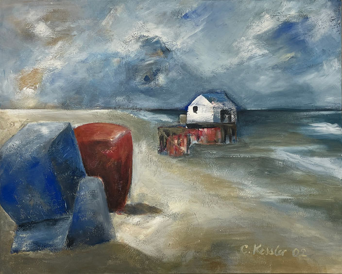 2002 Nordsee | 80 x 100 cm | Acryl/Lwd. | Claudia Kessler-Simsch