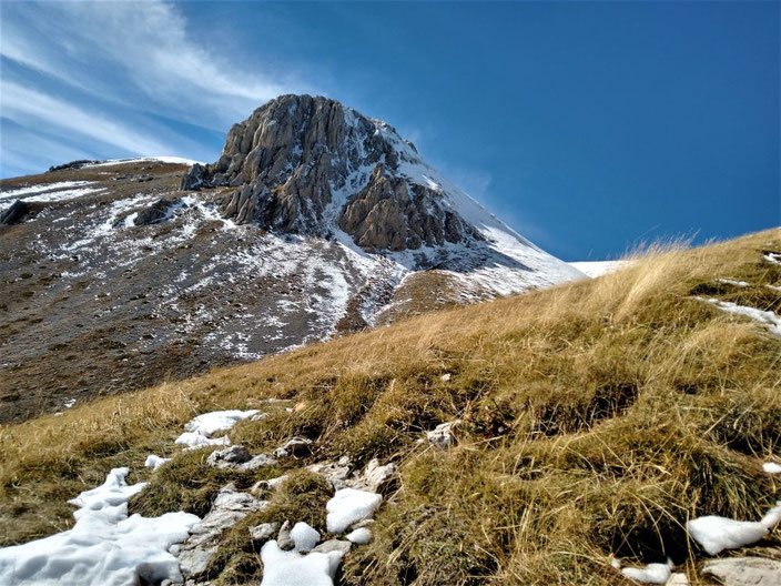 Monte Calicio mit Schnee