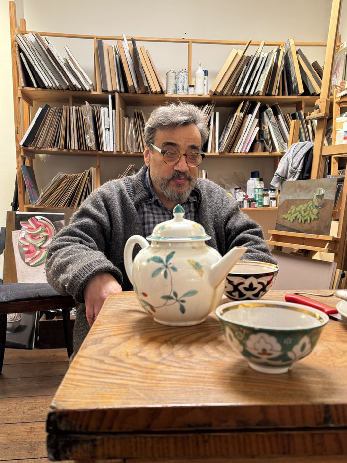 Pavel Feinstein in seinem Atelier, Februar 2026
